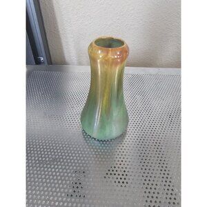 Unbranded Made In Germany Green Glaze Ceramic Vase Vintage #597
